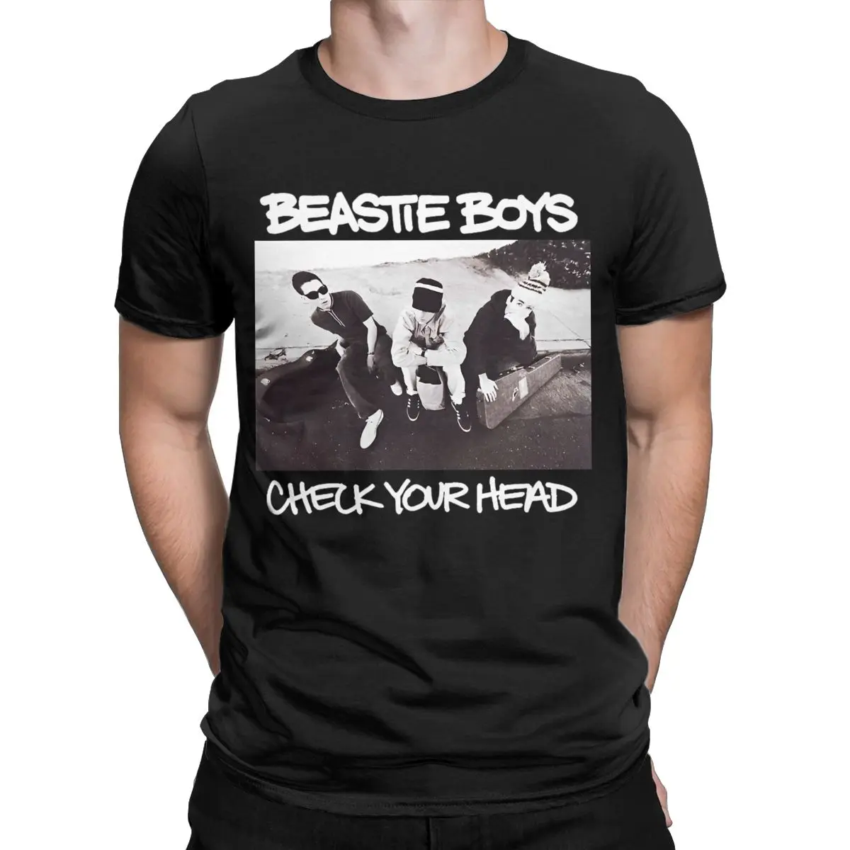 Men T-Shirts Beastie Boys Leisure Pure Cotton Tees Short Sleeve T Shirt O Neck Clothing 4XL 5XL 6XL - 2