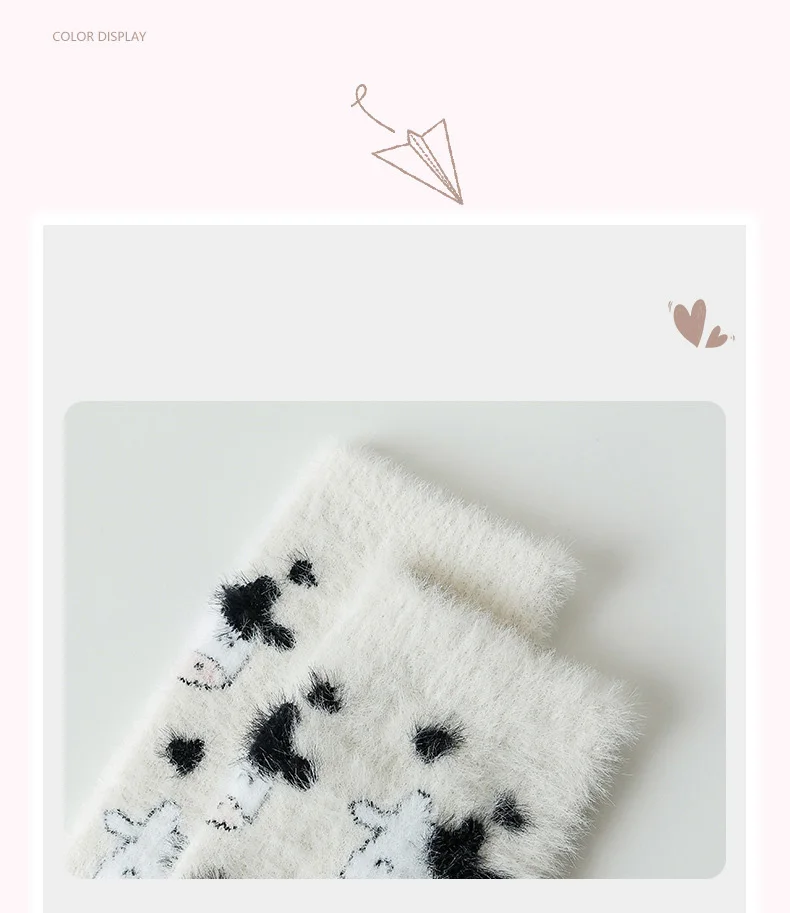 3 Paar niedliche Dinosaurier-Socken für Damen, mit Kuhfellmuster, dicke, warme Socken aus Korallenfleece, für den Innenbereich, zum Schlafen, Damenstrümpfe und -socken. – Detail 17
