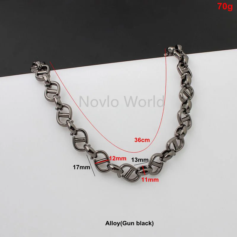 5-20pcs 4 색 36cm 길이 17*12mm 합금 불규칙한 모양의 체인 레이디의 체인 지갑 금속 가방 스트랩 지갑 액세서리
