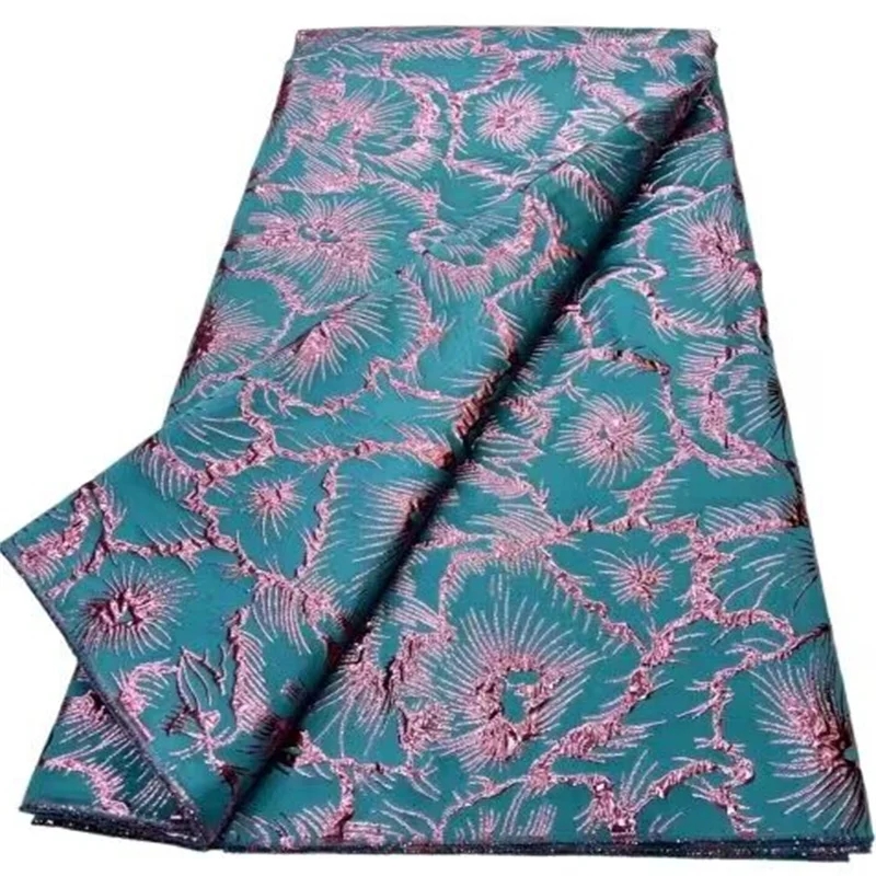 

Latest Design Brocade Jacquard Lace Fabric French Lace Fabric High Quality African Nigerian Lace Fabric For Party Dress Sew