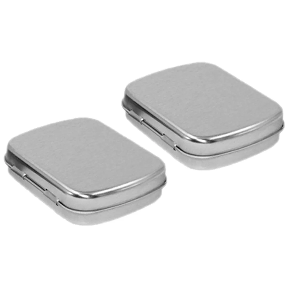 

2 Sets Nail Polish Glue Storage Box 2pcs (silver (iron + Packaging Compartment)) Stamping Container Palette Case