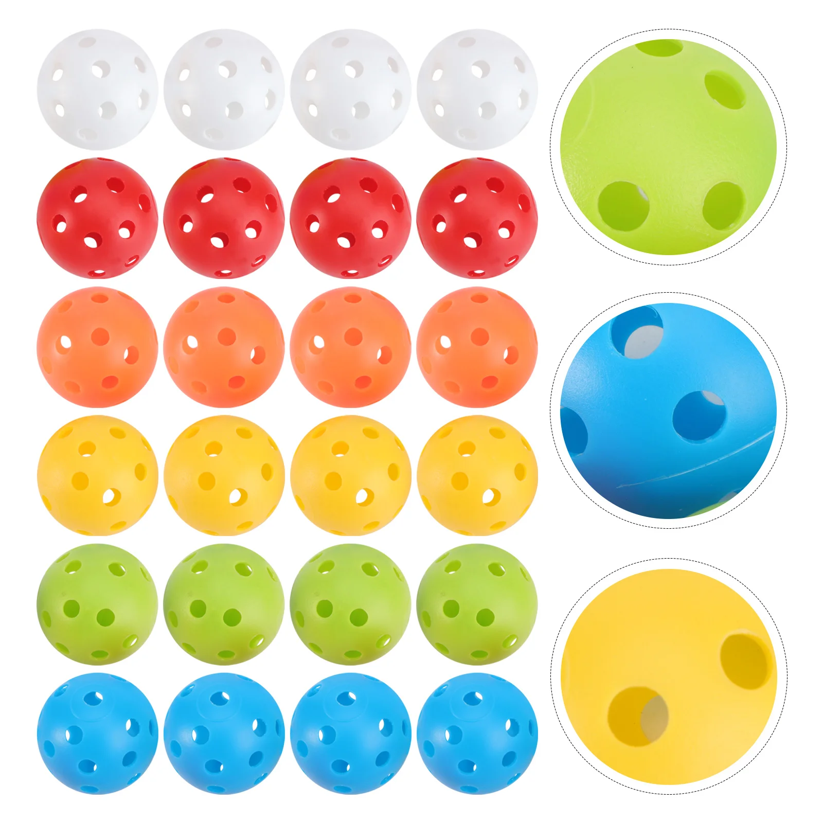 

Мячи для тренировок, перфорированные пустотелые мячи для тренировок, спортивных игр, б/у игрушки, размер 5, 24 шт.
