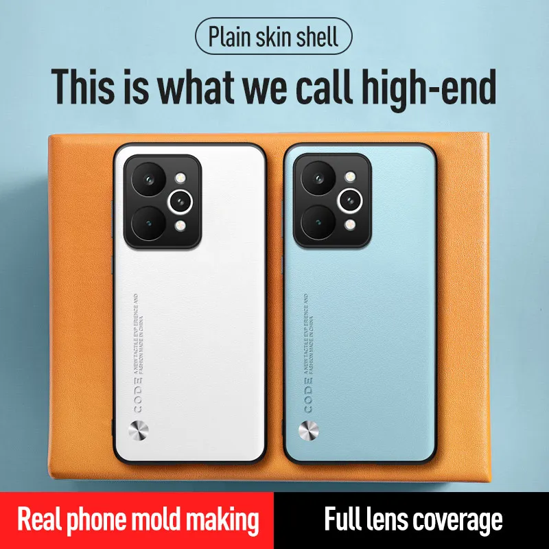 Elegant Matte Silicone & PU Leather Soft Protective Phone Case Cover