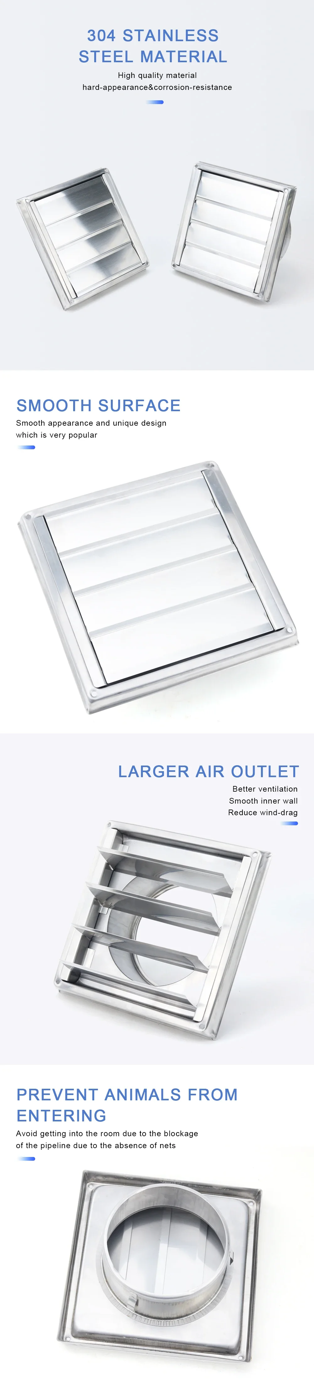 para banheiro, Windproof Duct Grill, Air Outlet,