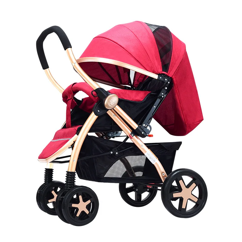 

Коляска с высоким обзором, двухсторонняя сидячая, складная и прогулочная коляска