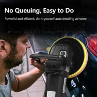 1400W 7 Inch/6 Inch Buffer Polisher Rotary Buffer Polisher Waxer 8 Variable Speed 600-3600 RPM Detachable Handle for Car Boat 2