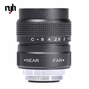 CCTV F1.4 TV 영화 렌즈 + C 마운트 + 금속 렌즈 후드, 삼성 NX 카메라 NX1000 NX210 NX20 NX200 NX11 NX100 NX5 NX10 용, 25mm