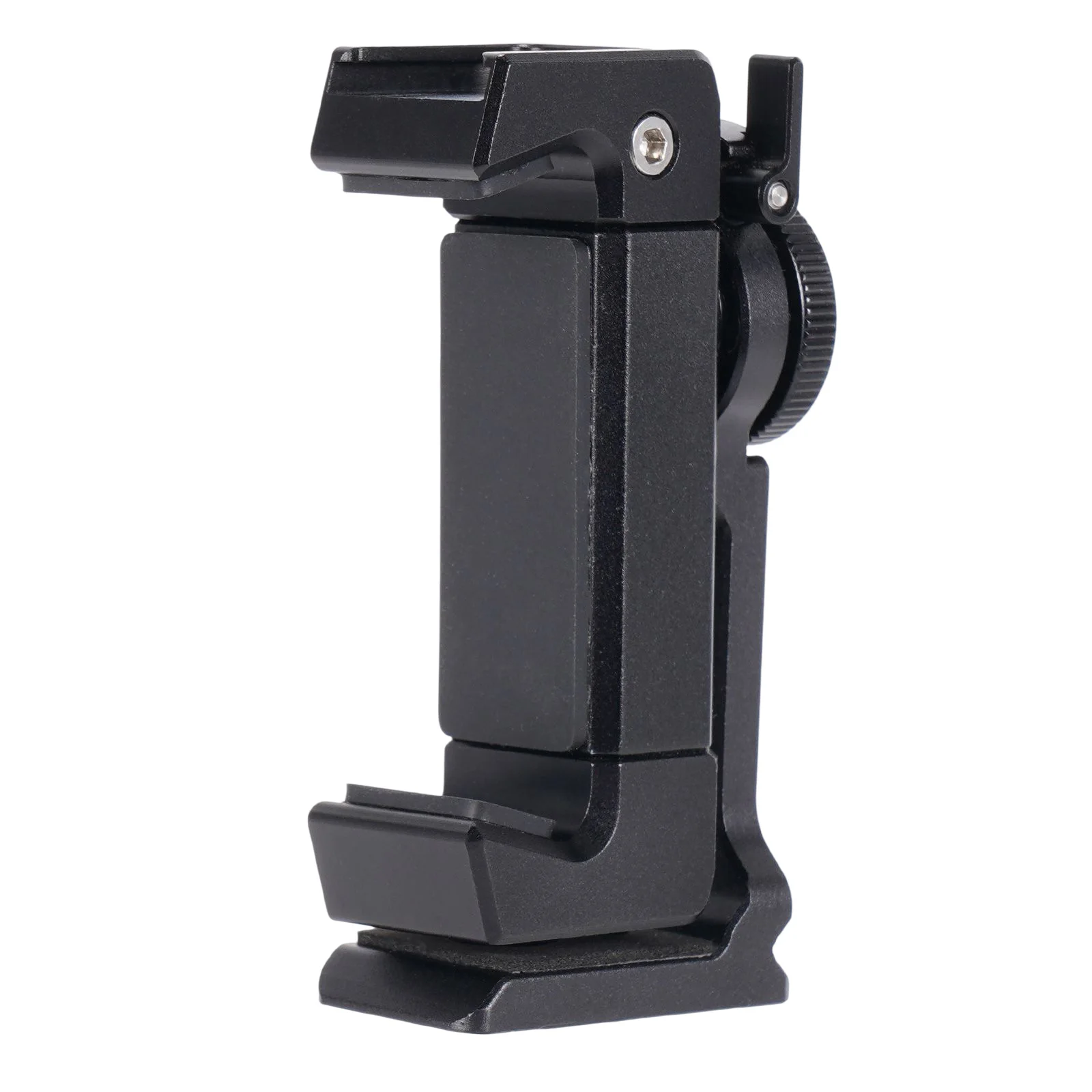 콜드 슈 마운트가 있는 금속 전화 클립 거치대, 삼각대 LED 조명용 360 ° 회전 전화 브래킷, 스마트폰 액션 캠 드롭쉽