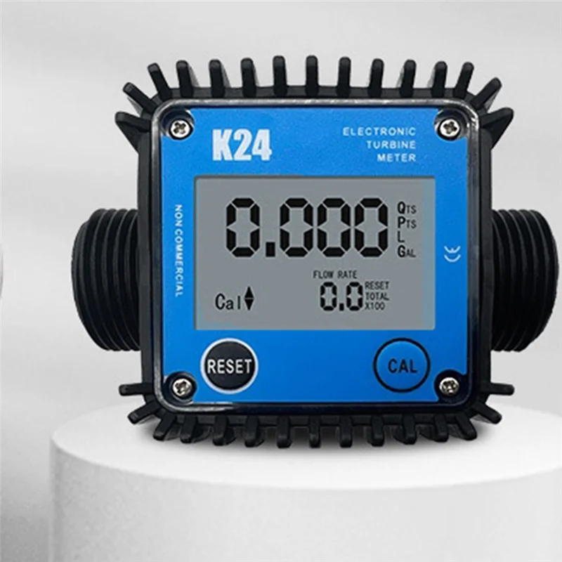 Flow Meter LCD Fuel Flow Meter K24 for Turbine Digital Diesel Fuel Flowmeter Liquid Water Flow Measuring Tools flow meter,water flow meter,turbine flow meter,digital turbine flow meter