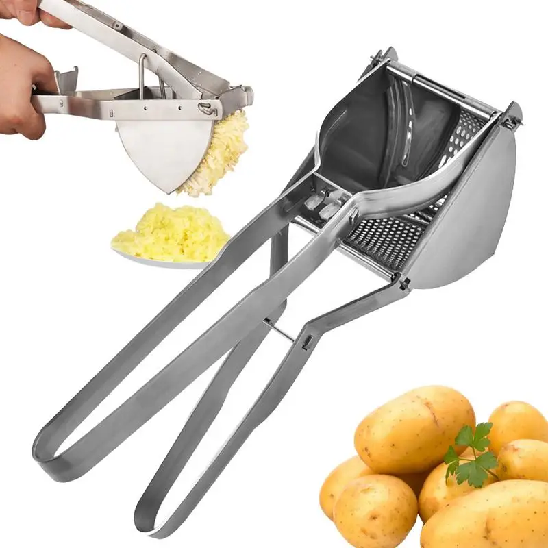 

Stainless Steel Potato Masher Garlic Ginger Press Crush Vegetable Fruit Press Maker with ergonomic handle kitchen gadgets