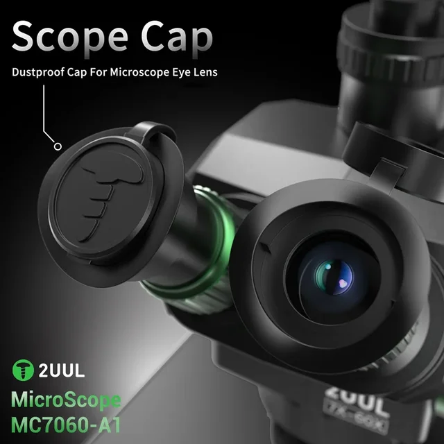 ميكروسكوب 2UUL MC7060-A1 ثلاثي العدسات (Trinocular) زوم 7-60X - قاعدة كبيرة 5