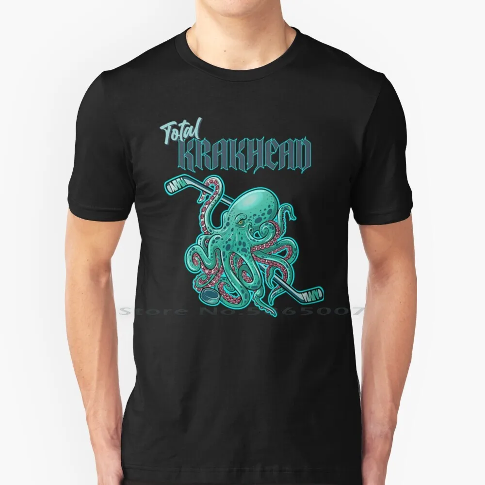 Maglietta A Ventaglio Krakhead Maglietta 100% Cotone Amante Dell'Hockey Hockey Su Ghiaccio Kraken Fight Krakens Wa Washington Hockey Kraken Hockey