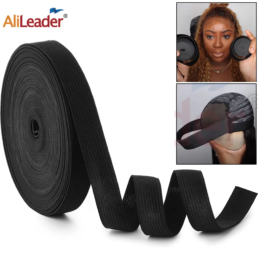 10/20/30/40M Black Elastic Bands For Wig Making Accessories Melting Band For Lace Wig Caps Making Sewing Elastic Band For Wigs