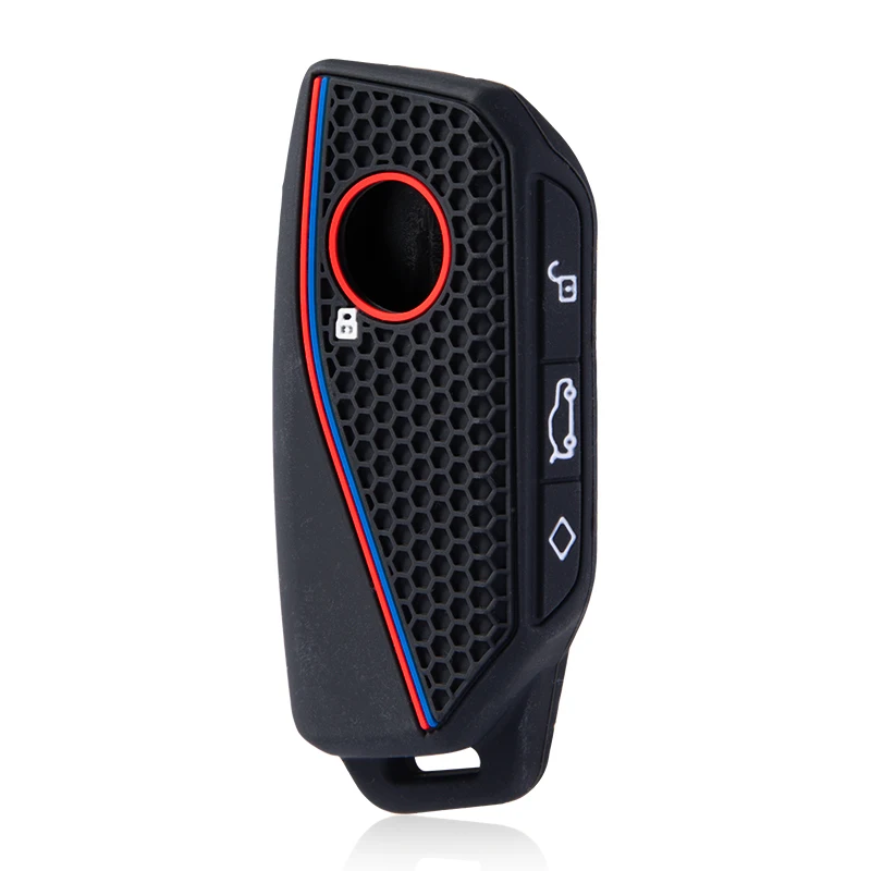 Premium Silicone Alcantara Car Remote Key Case Cover