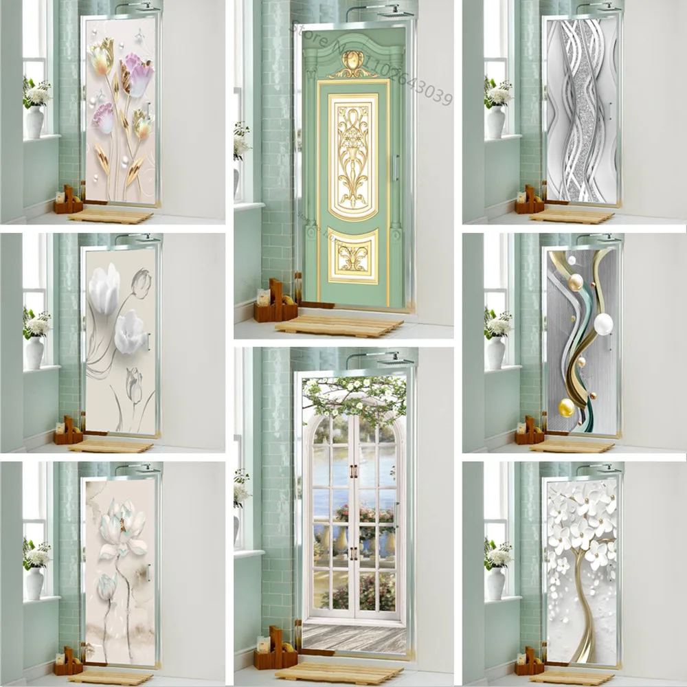 Mirror Flower Glass Colour Design: The Ultimate Guide to Transforming Your  Space with 3D Vinyl Door, image size:1000x1000