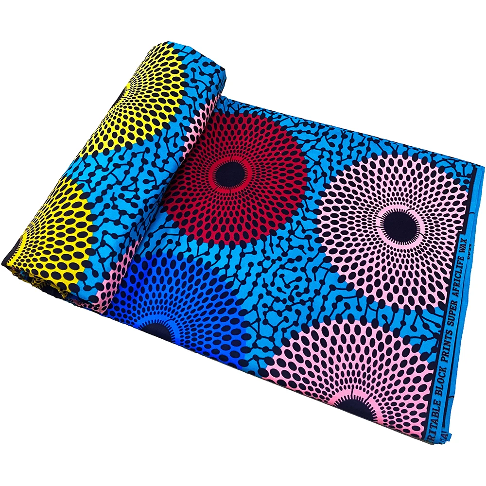 African Fabric High Quality African Ankara Wax Fabric Handmade DIY Material Polyester for Sewing Dress DIY