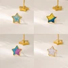 Cute Tiny Star Stud Earrings for Women Stainless Steel Gold Color Piercing Earrings Fashion Wedding Waterproof Jewelry