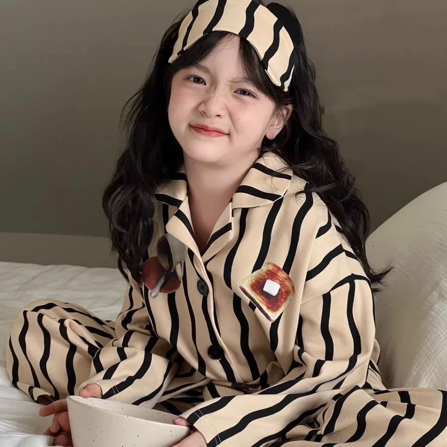 

Korean Style Outwear Childrens Home 2023 New Fashion Autumn and Winter New Boys and Girls Warm Comfortable Pajamas