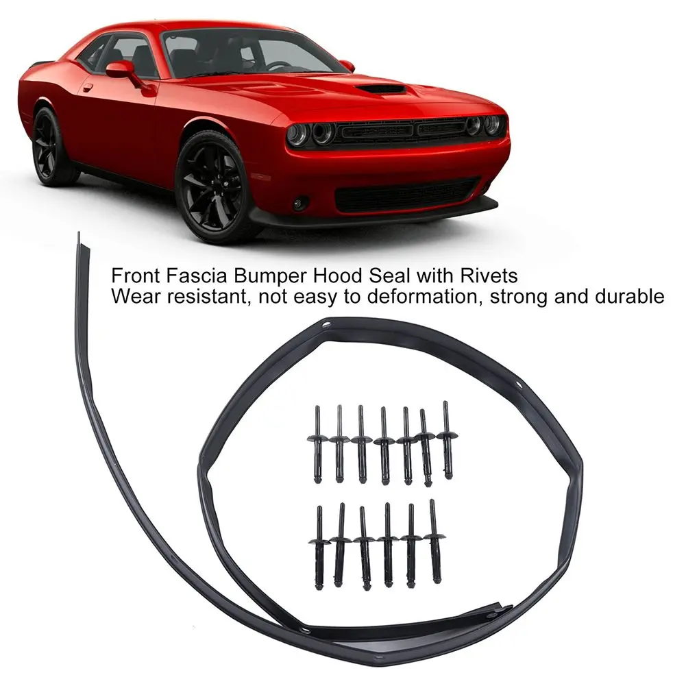Joint De Capot + 12 Rivets Pour Dodge Challenger 2008-2022 - Protège Moteur De L'eau Et Poussière