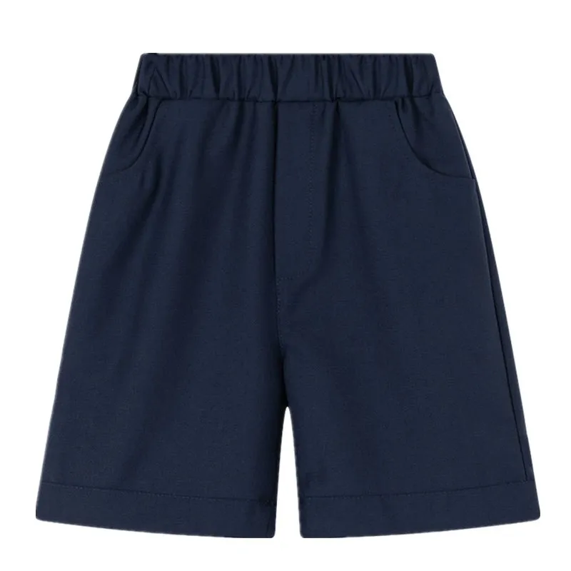 Boys Summer Casual Shorts School Uniform Formal Kids Elastic Waist Sport Short Pants 2-15 Years
