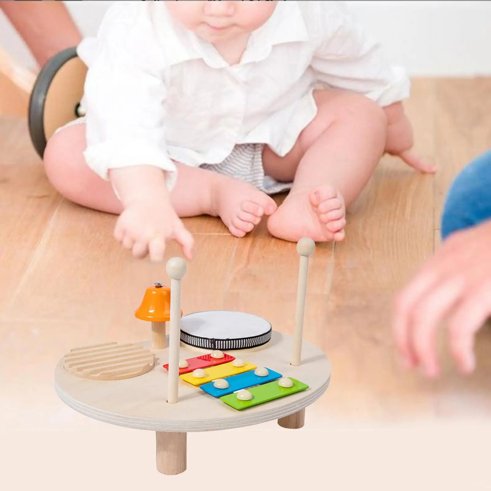 

Kids Drum Set Wooden Xylophone Fine Motor Skill Musical Instrument Sensory Toy for Girls Age 2 3 4 5 6 Kids Boys Birthday Gifts