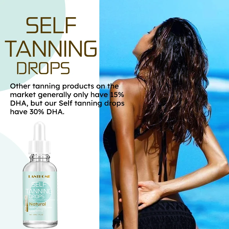 10PCS/SET Self Tanning Drops Body Self Tanner Sunless Tanning Lotion for Women Natural-Looking Tanner For Face and Body Care