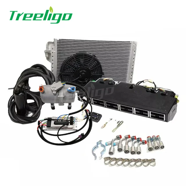 Universal Elektrische Klimaanlage 12V Parkplatz Ac Klimaanlage 24V Kühlung  für Lkw Boot Bus RV Motor heim Wohnwagen camper Van - AliExpress