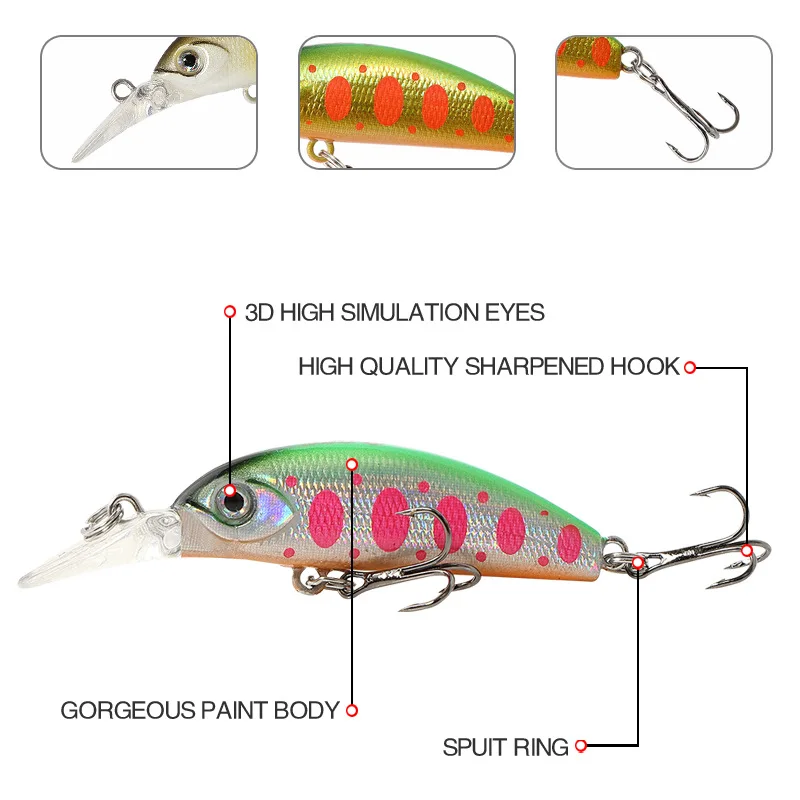 Micro All-Layer Sinking Minnow Hard Bait - Bionic Stream Fishing Lure