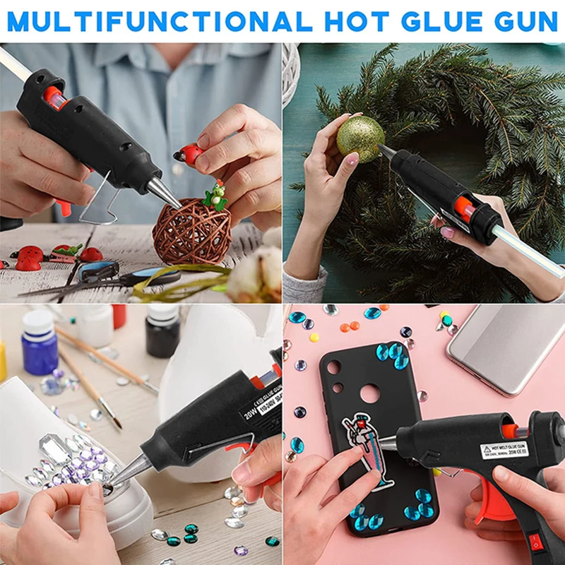 70W Hot Melt Glue Gun Mini Industrial Guns with 7mm Glue Sticks Heat Temperature Thermo Electric Repair Tool for DIY Crafts Arts 5