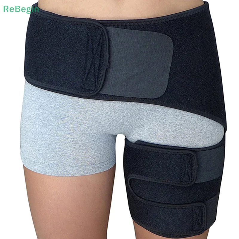 1Pc Groin Hip Brace Thigh Support Compression Wrap Belt Adjustable Sport Protect Hamstring Muscles Joints Protector