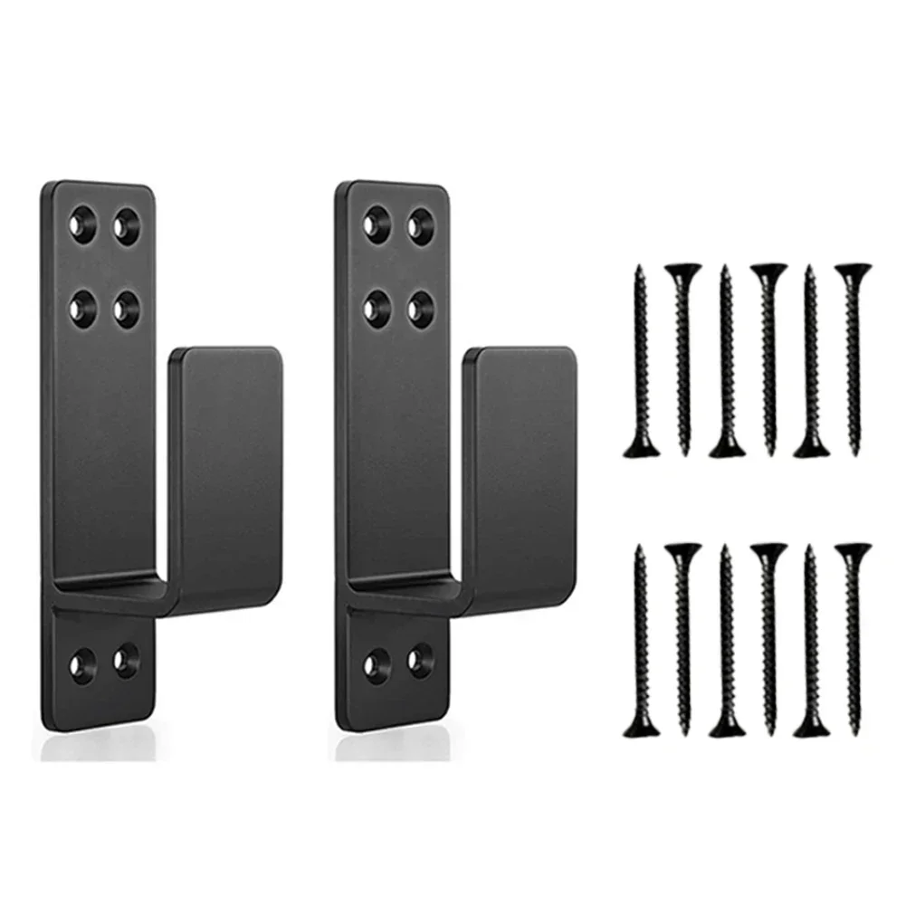 Heavy Duty Door Barricade Brackets,2 Pack Drop Open Bar Holder For Home Security Pull Down Lever Bracket Home Hardware