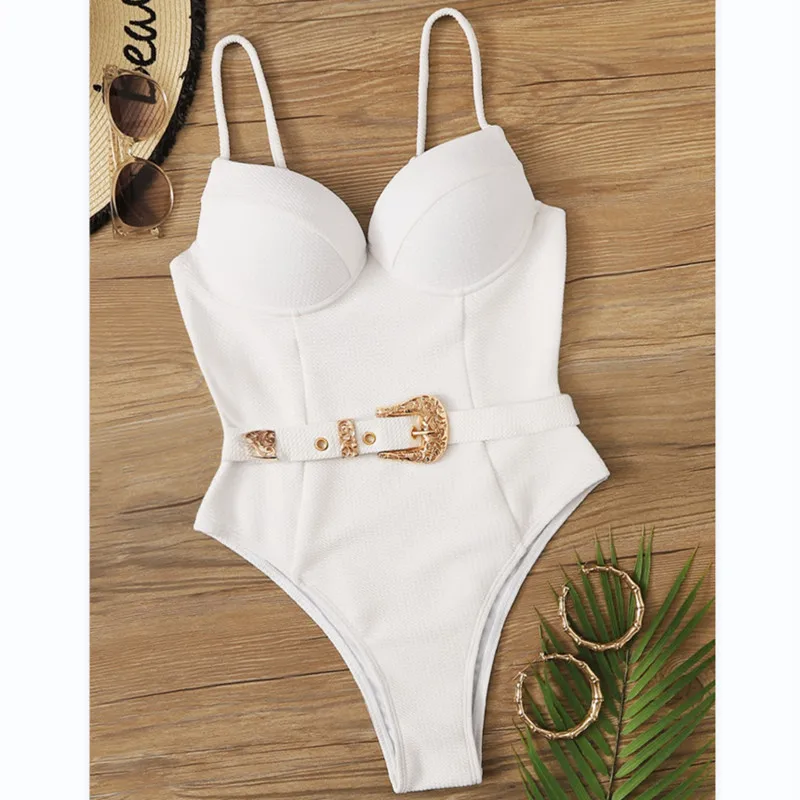 VIKINII 2023 Sexy Underwire Beachwear Women Bodysuits Monokini Push Up