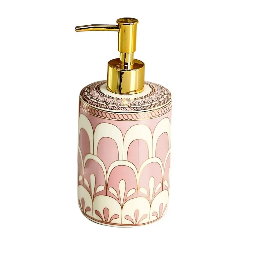 Ceramic Soap Dispenser Colorful Painted Lightweight Liquid Lotion Dispenser Empty Refillable Shampoo Container Beauty Shop