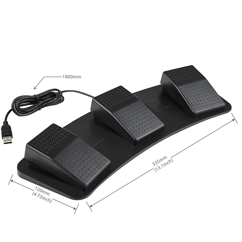 USB Triple Foot Switcher Controller Key Keyboard Mouse Gaming Multimedia Action Pedal for Computer Medical Devices foot pedal control switch