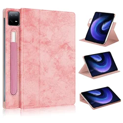Soft Fabric 360° Rotating Stand Smart Cover for Xiaomi Pad 6 Series 11 (Pink)