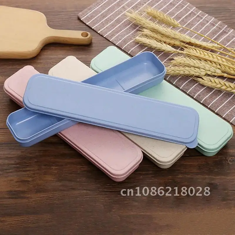 

Portable Tableware Storage Box Eco-Friendly Cutlery Picnic Chopstick Spoon Container Travel Utensil Case Food Grade Dinnerware