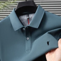 2025 marque haut de gamme 100% coton été en relief Polo hommes à la mode été affaires loisirs sport T-shirt à manches courtes 6