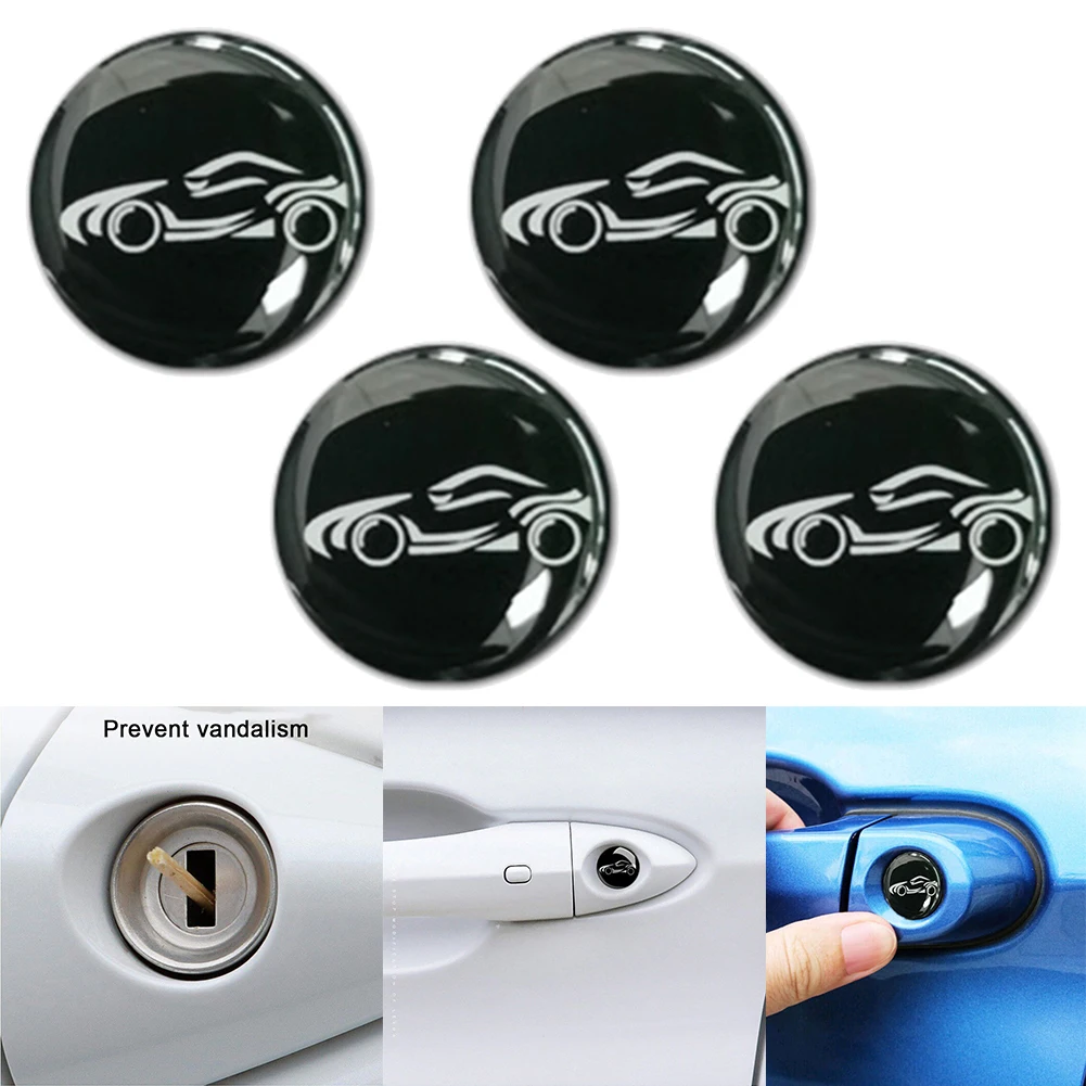 

4Pcs Universal Car Door Keyhole Cover Key Hole Protection Sticker Decal Auto Exterior Accessories Keyhole Cover Sticker