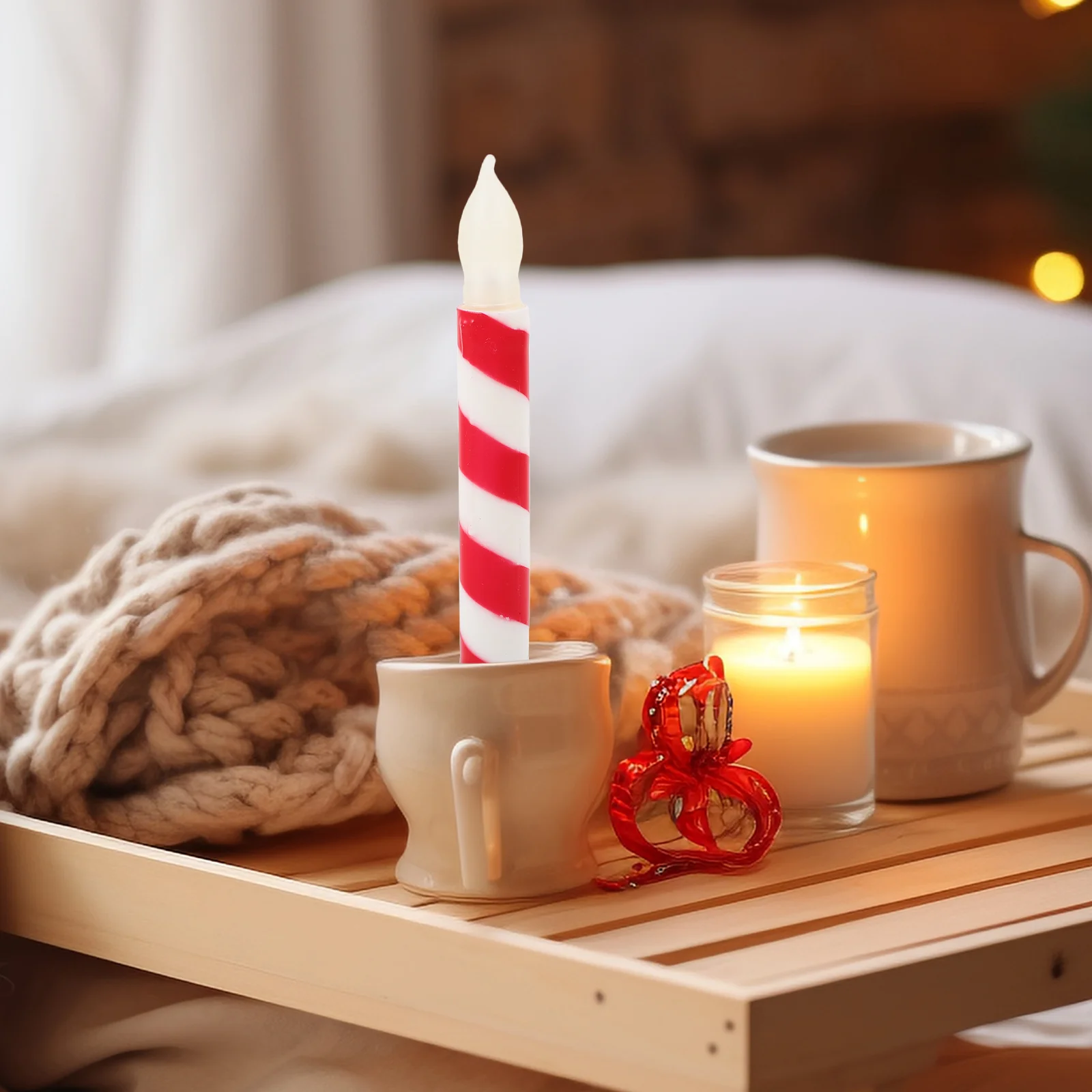 

6pcs Candles Taper Candles Operated Flameless Candles for Indoor Decor
