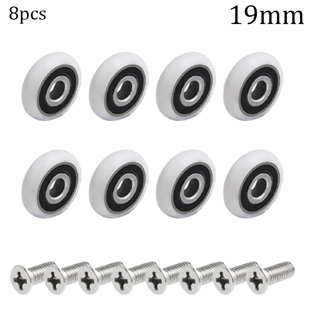 8 stücke Dusch tür rollen Dusch abtrennungen Duschkabinen Dampf kabinen gehäuse Schiebetür räder 19mm/23mm/25mm