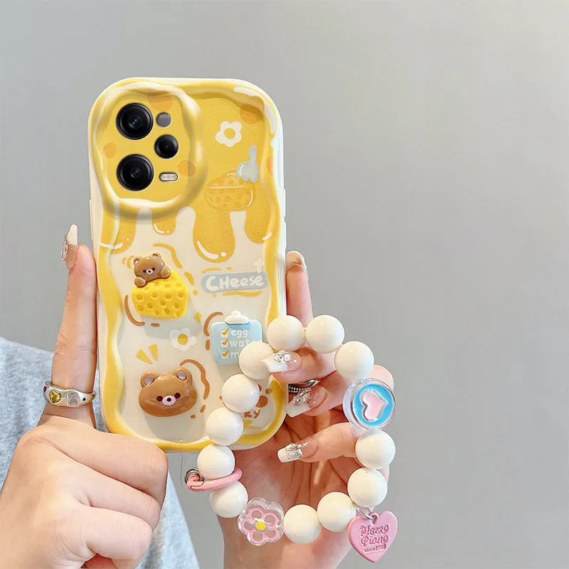 Cute Bear Phone Case For Xiaomi Redmi Note Series Soft Cover_voghion.com