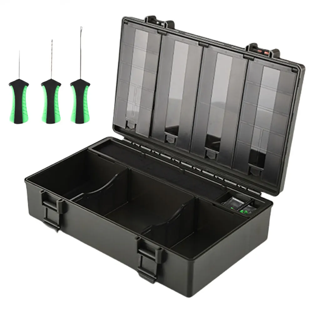Carp Fishing Box Carp Hook Group Box Fishing Tackle Box Fish Hook Lure Fake Bait Box Fishing Tackle Accessories
