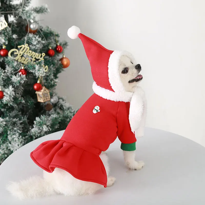 Costume Di Natale Per Cane E Gatto Babbo Natale Con Cappellino  Abbigliamento Festivo Per Animali Domestici