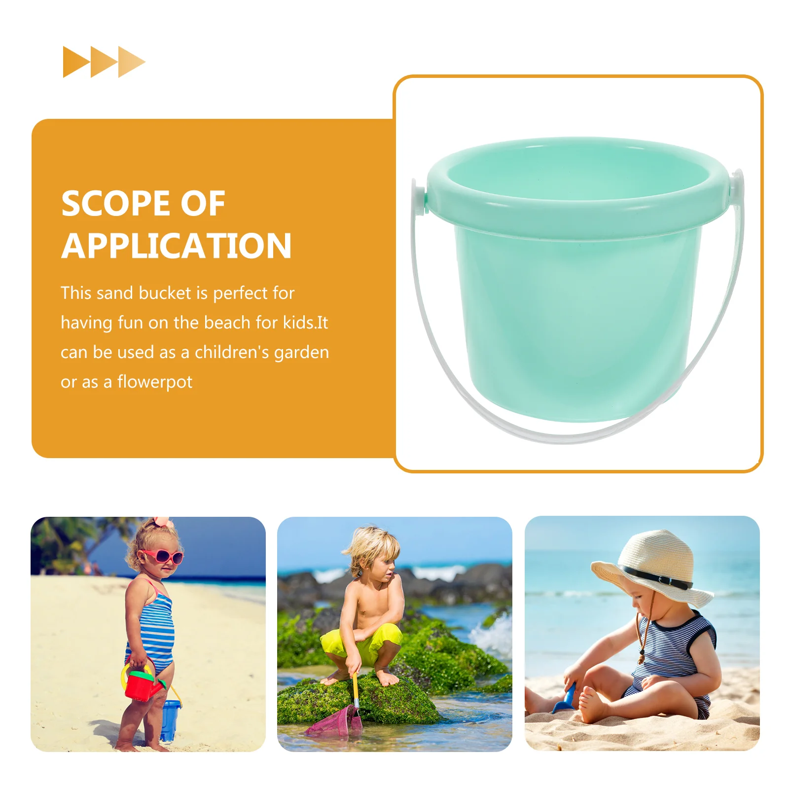 4 Pcs Magnetic Beach Bucket Plastic Barrel Child Toy Toys Kids Bulk Buckets for Children Sand Mini 6