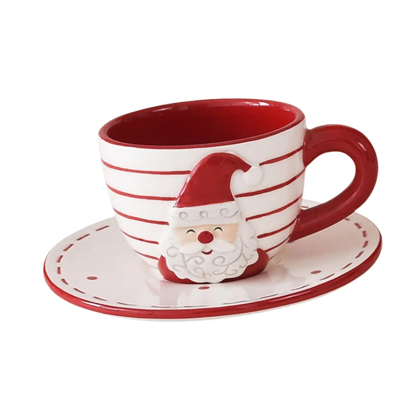 Santa Claus Christmas Tea Cups and Saucer Versatile Creative Espresso Latte Mug for Table Supplies Christmas Decoration Santa Claus Christmas Tea Cups and Saucer Versatile Creative Espresso Latte Mug for Table Supplies Christmas Decoration