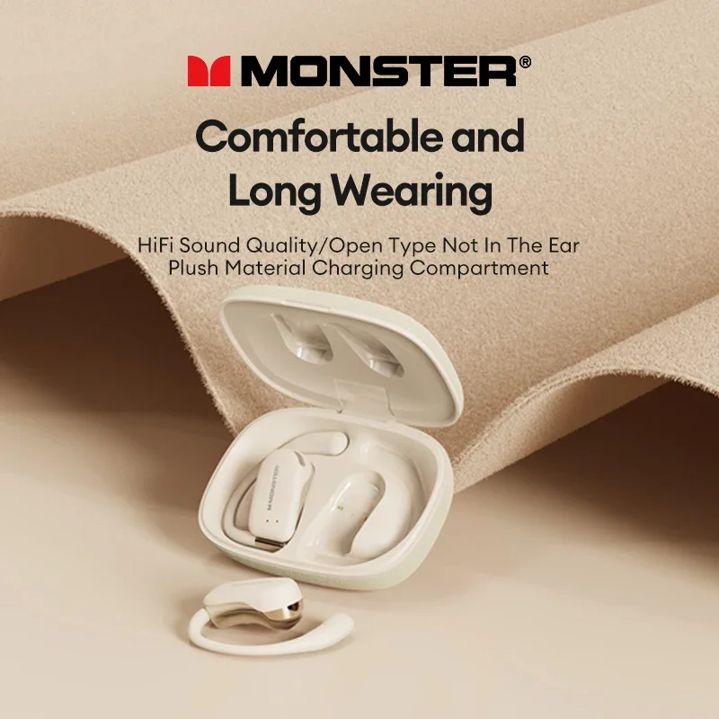 Monster XKO07 진정한 무선 블루투스 헤드셋, 360 ° 스테레오 사운드 이어폰, 비디오 게임용 HIFI 스테레오 이어버드, V5.3 방수