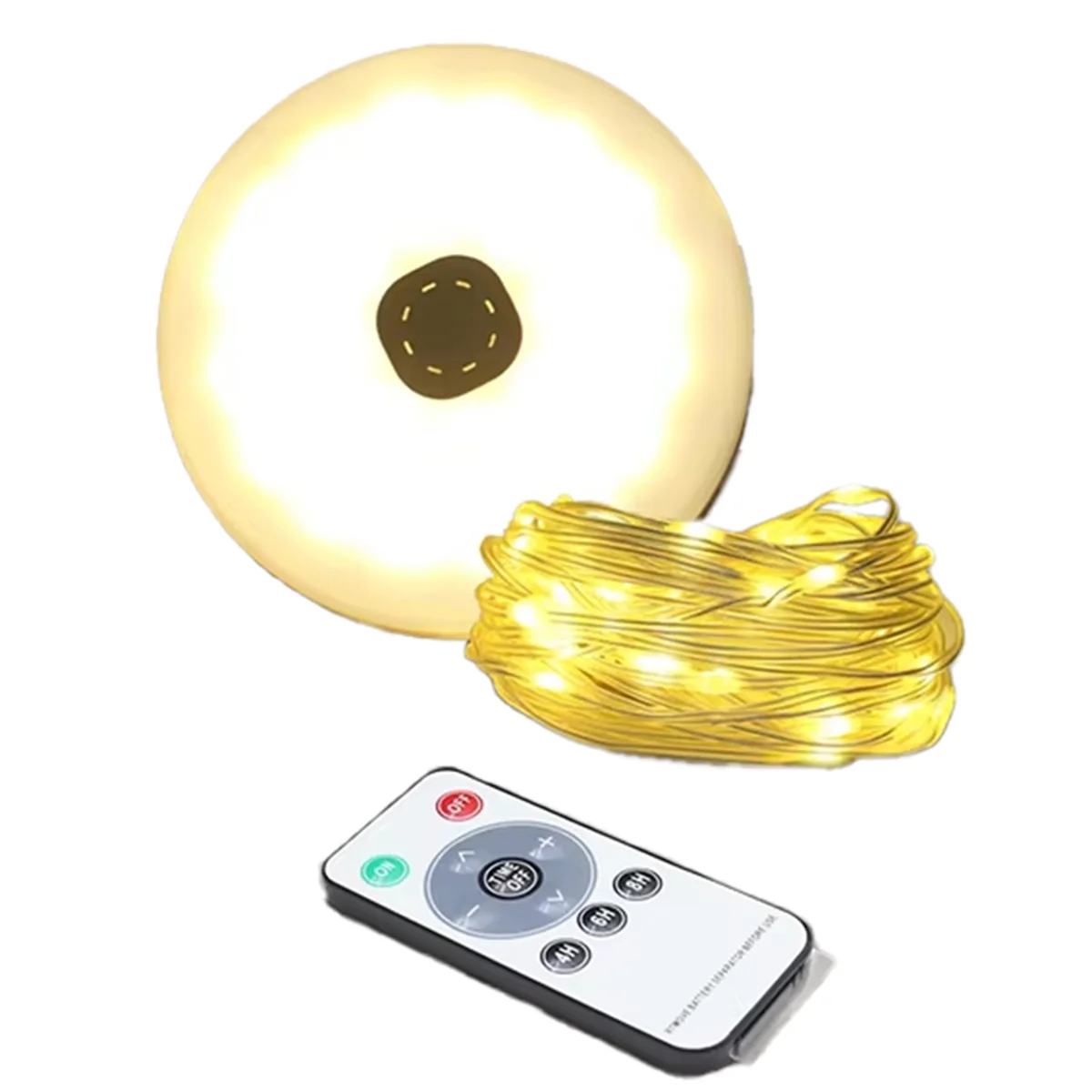 BAAU LED Rechargeable Camping Light,10 Meter Recyclable Rolling String Light Waterproof,Tent Decor Atmosphere Light