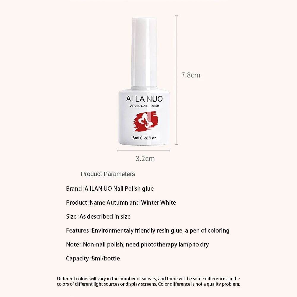 

Quick Drying High Gloss Solid Color Nail Polish Gel No Fading Water Resistant Phototherapy Glue Environmental Protection Lasting