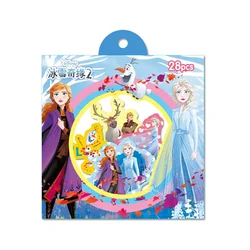 Disney girls princess frozen elsa anna cartoon stickers set gift box boys Stitch cars Mickey diy decorative stationery stickers