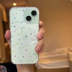 Colorful Star Cute Korean Y2K Clear TPU Phone Case for Samsung S21 5G (T - 299T250512801)